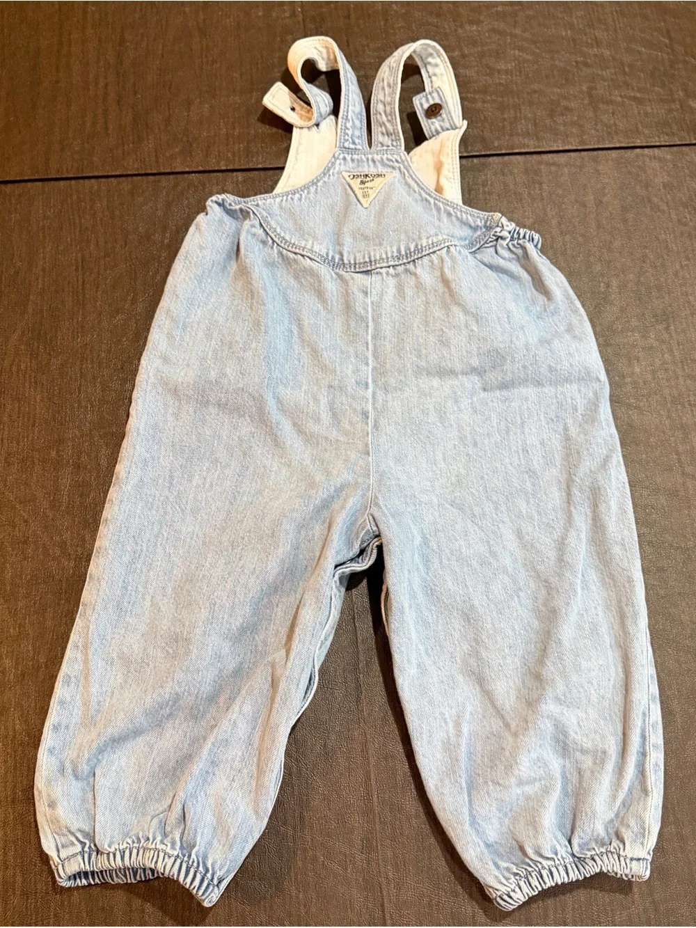 Vestback Light Wash Overalls OshKosh B'gosh Sz 24M